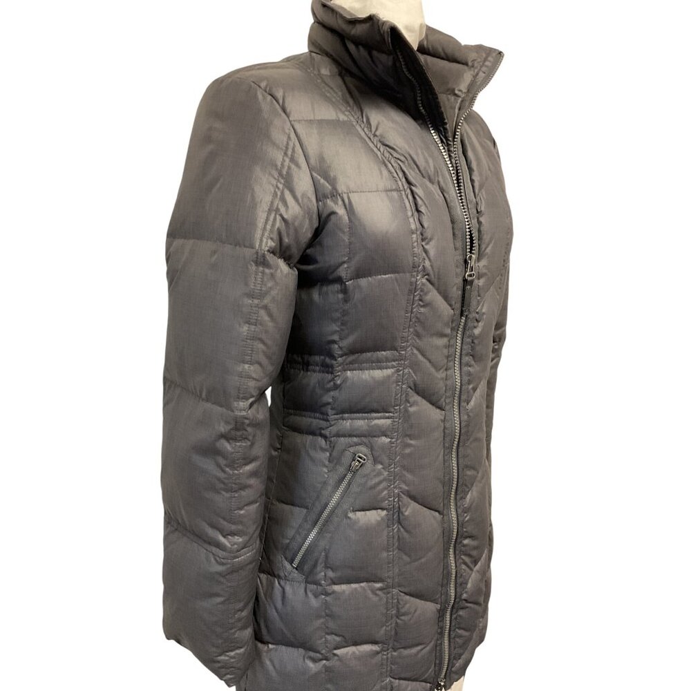 Prana Breathe Puffer Jacket Womens Size S Quilted Insulated Full Zip Gray
